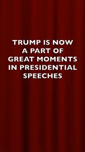 @dailycastnews #trump is now a part of great moments in #president speeches!  Co…