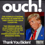 Donny Not Happy With the Timing of the Ceasefire.